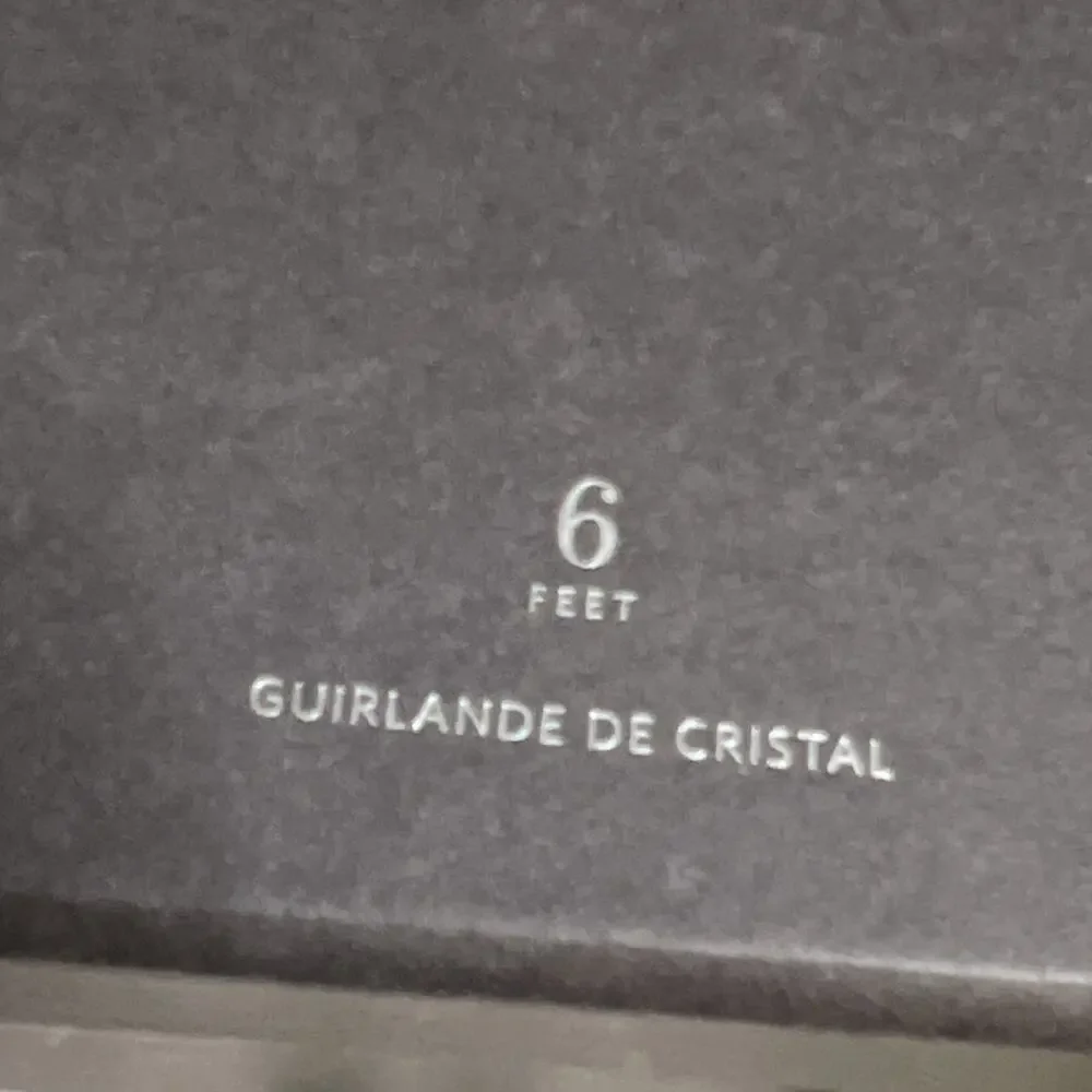 Restoration Hardware Starry Crystal Beaded Glass Garland 6 Feet Battery Timer